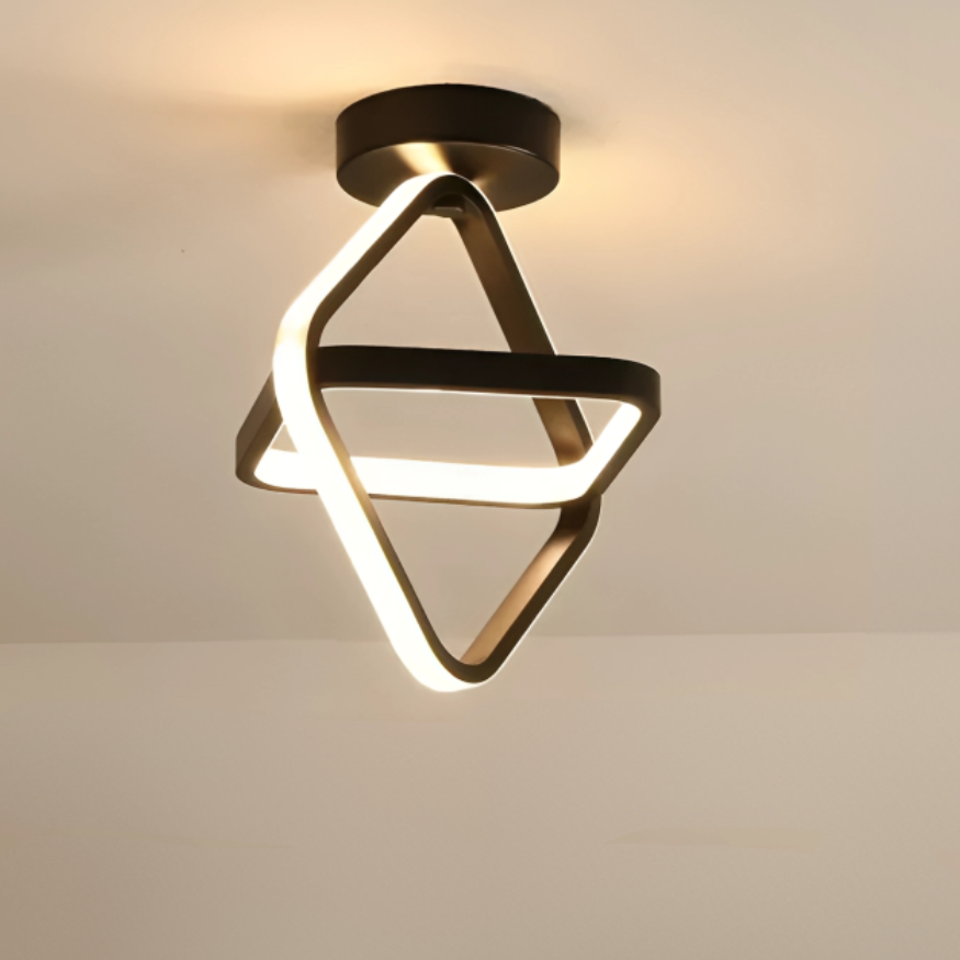 LED Plafondlamp met Dubbele Ringen Modern Design Hal Gang Kantoor Balkon Verlichting Creatief