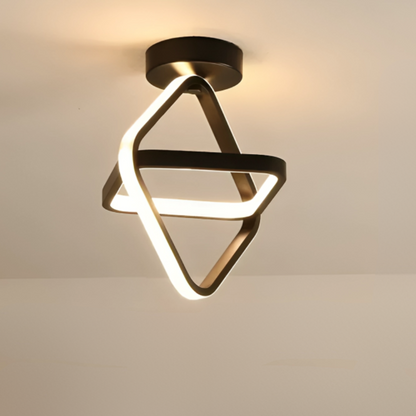 LED Plafondlamp met Dubbele Ringen Modern Design Hal Gang Kantoor Balkon Verlichting Creatief
