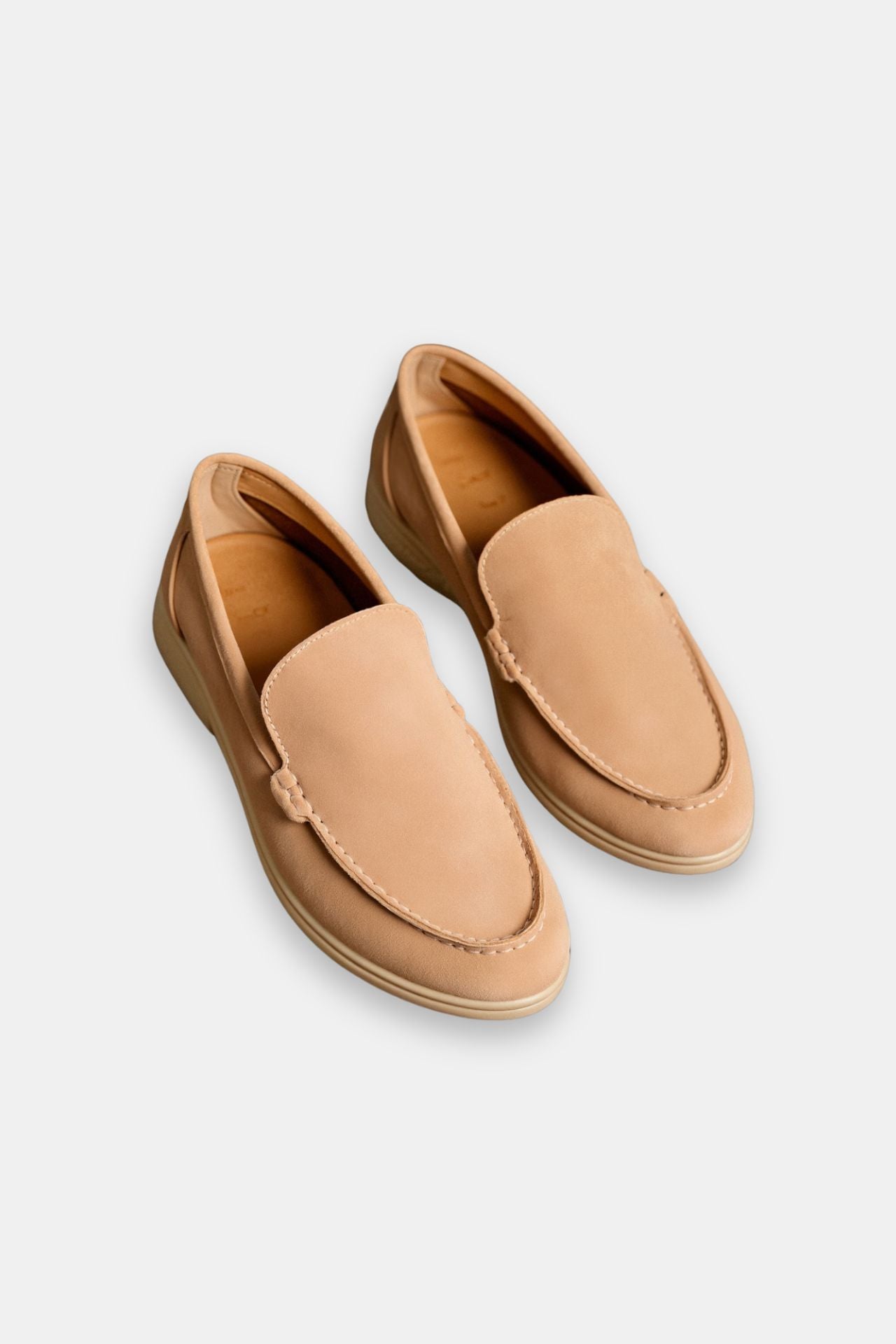 Mannen Loafers Beige Stijlvol Comfortabele Schoenen