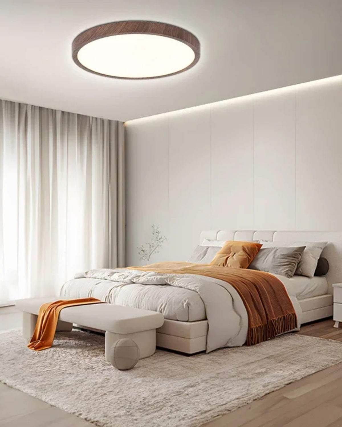 Ultraslanke Plafondlamp Hout 30cm 40cm Moderne Woonkamer Slaapkamer Verlichting