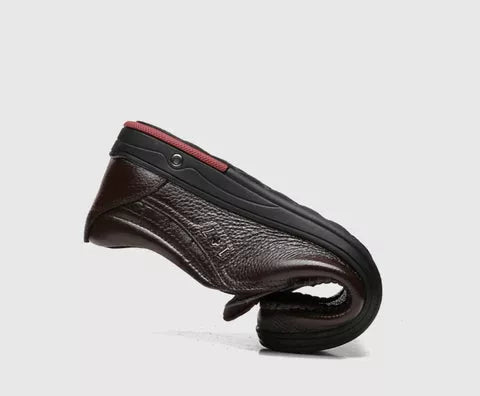 Leren Herenschoenen Casual Loafers Comfortabele Zolen