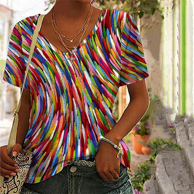 Dames T-shirt Casual Katoen Zomer - StudioMarella