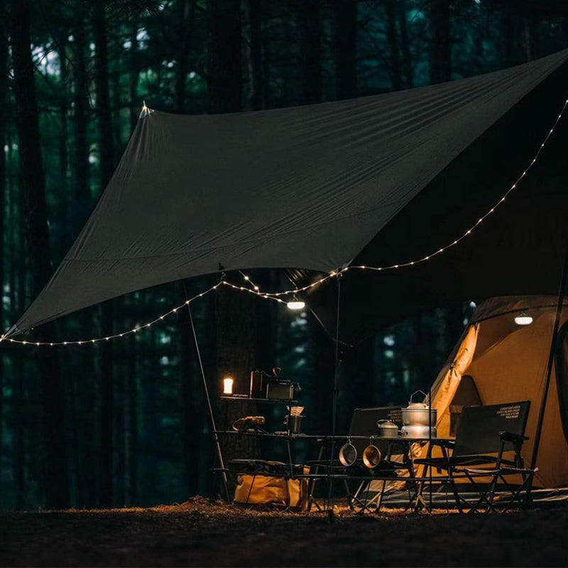 Draagbare Campinglamp met Zonne-energie en Powerbank – Waterdicht LED-Lampje met Lichtslinger voor Outdoor & Camping