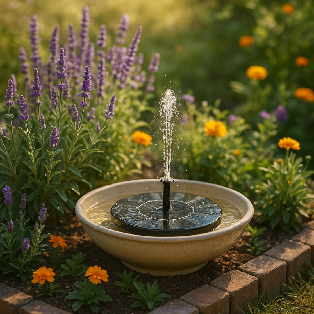 Zonne-energie Fonteinpomp voor Vijver Vogelbad en Tuin met Automatische Werking