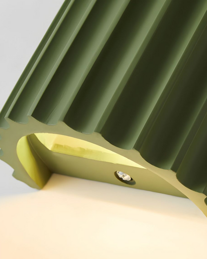 Wandlamp Ribbelstructuur Groen Met Tweezijdige Lichtbundel Voor Sfeervolle Ruimtes