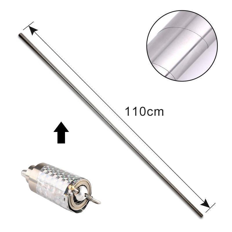 Uitschuifbare Metalen Staf 110 cm - Multifunctioneel Telescopisch Roestvrijstalen Staaf voor Zelfverdediging en Entertainment