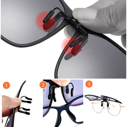 Magnetische Opklapbare Zonnebril Clip voor Brillendragers – Gepolariseerde Lenzen UV400 – Lichtveilig Rijden