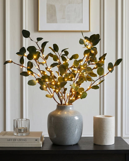 Decoratieve LED Verlichtingstak met Natuurlijke Bloesemvorm 70cm – Flexibele Sfeerverlichting voor Vazen en Schoorsteenmantels