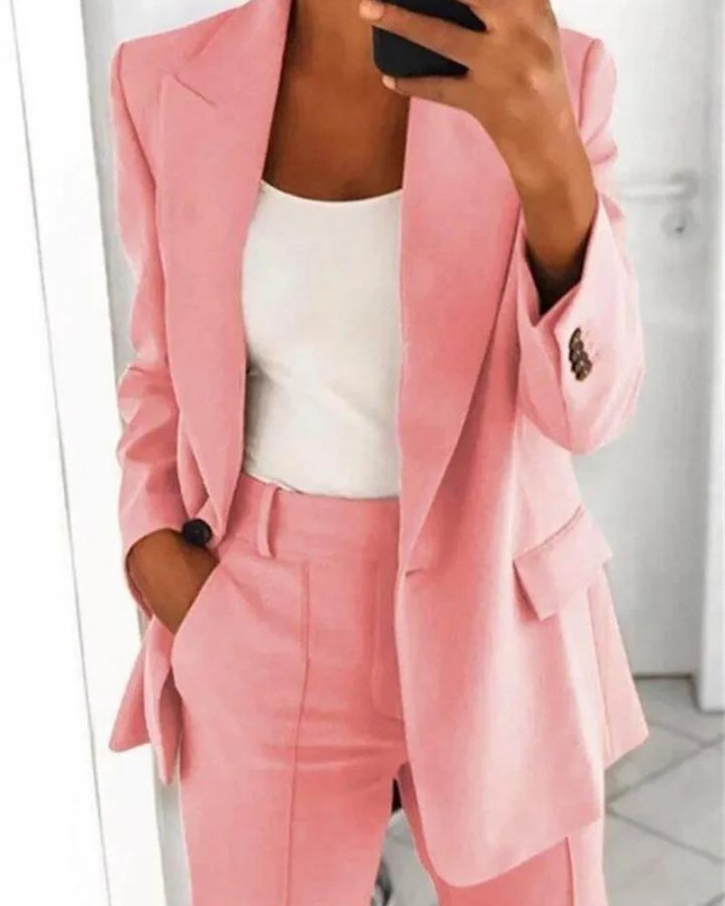 Damen Blazer Modieus Met Opstaande Kraag Trendy