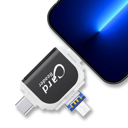 Kaartlezer 4 In 1 USB C Lightning SD Micro SD USB 3.0
