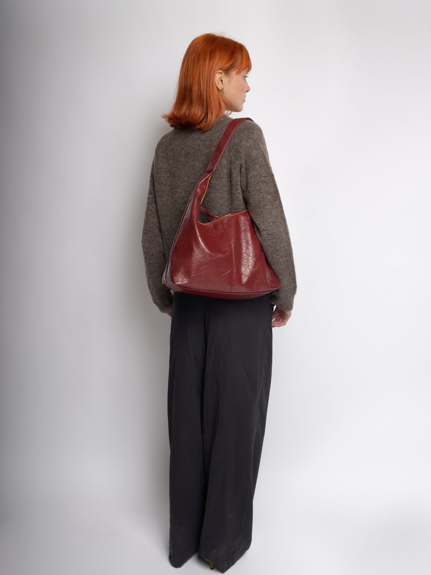 Veganistische Tote Tas met Vintage Look en Elegante Stijl