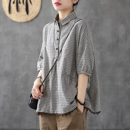 Vrouwelijke Blouse Korte Mouwen Zomerse Jurkstijl