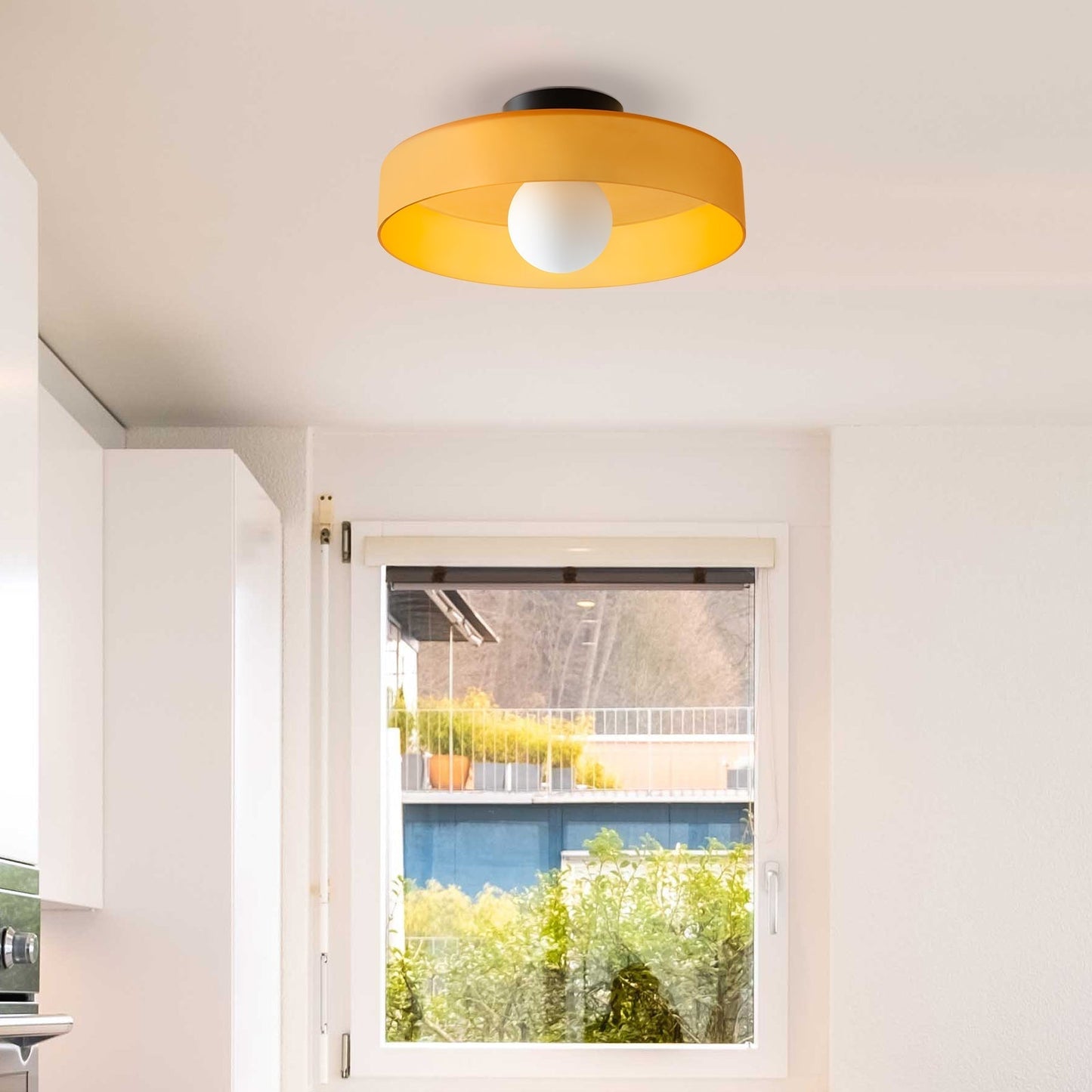 Mulon Plafondlamp en Wandlamp Glas G9 Amber Woonkamer Slaapkamer Design Verlichting Modern Rond