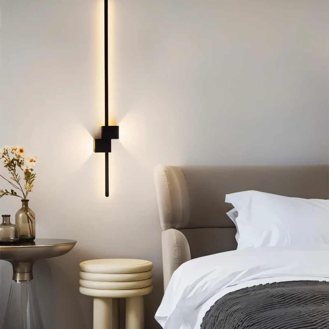 LED Wandlamp Modern Aluminium 62cm Warm Wit Zwart Wit Goud