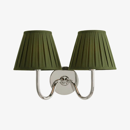 Wandlamp met Geplisseerde Stoffen Kap – Klassieke Verlichting voor Slaapkamer en Woonkamer