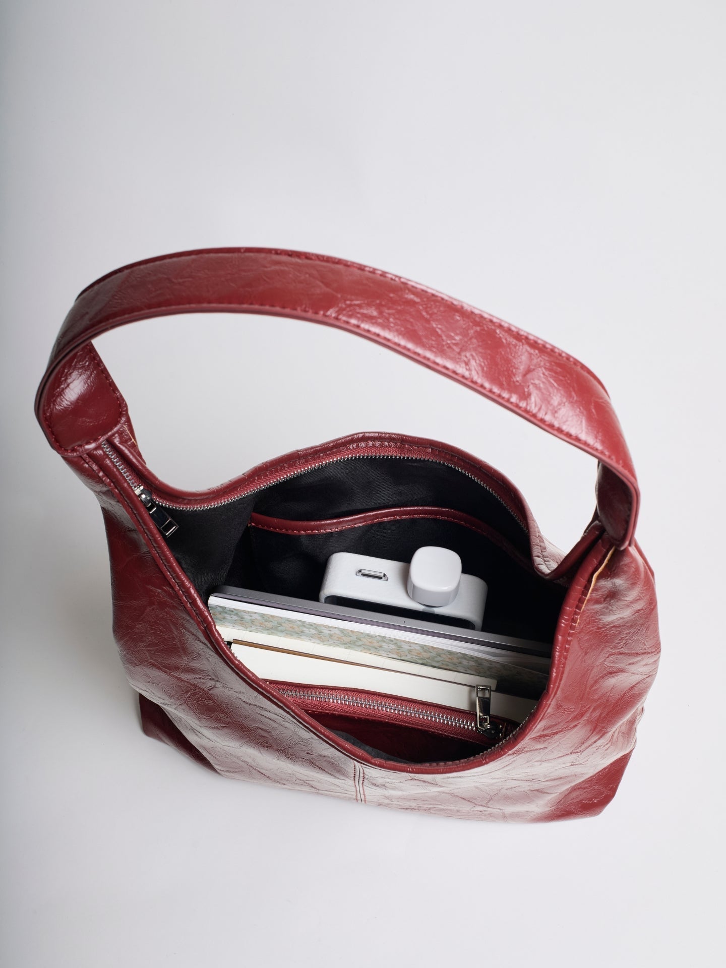 Veganistische Tote Tas met Vintage Look en Elegante Stijl