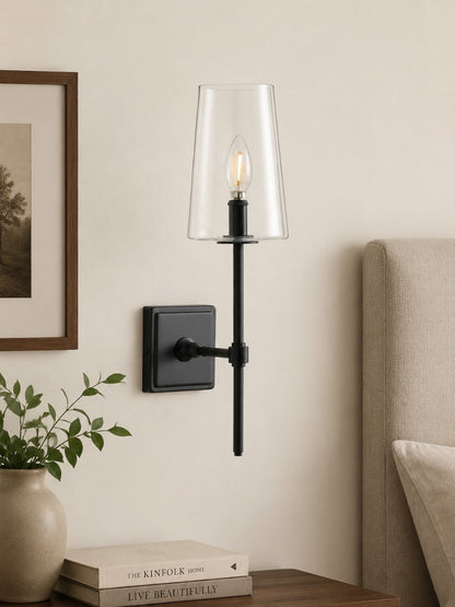 Glazen Wandlamp met Helder Glas – Enkelvoudige tot Drievoudige Configuratie – Elegante Badkamerverlichting