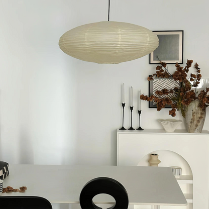 Plafondlamp Mulberry Papier Japandi Design Ø50 Ø60 LED Dimbaar Wit Geometrisch
