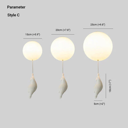 Kinderkamer hanglamp met beer en ballon, speelse plafondlamp met warm led licht voor slaapkamer en woonkamer