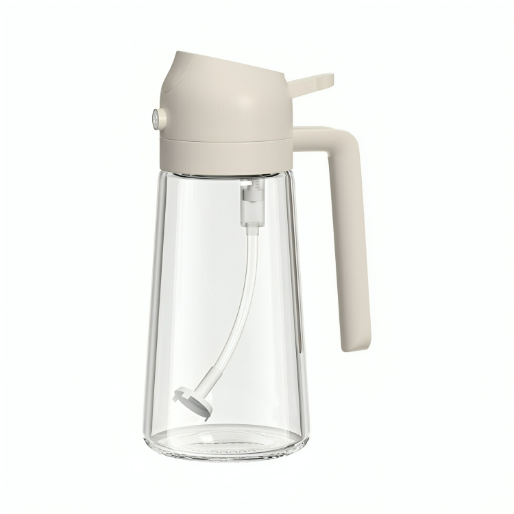 Oliespray Fles met Verstuiver 470ml Groen Geel Wit Zwart Keuken Koken Gezond Bakken Grillen Olijfolie Doseren Bespaart Olie