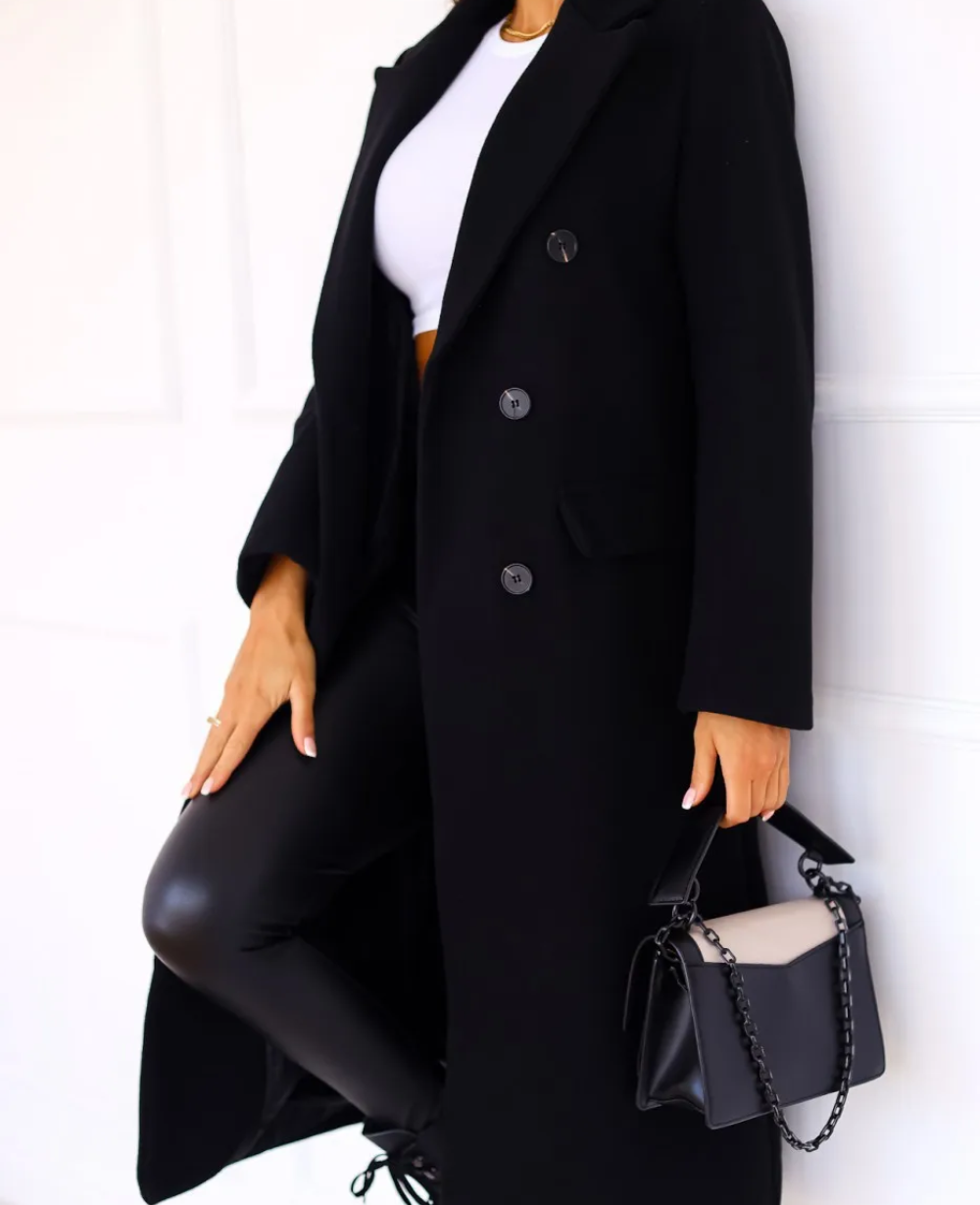 Dames Trenchcoat Lange Warme Herfst Winter Coat
