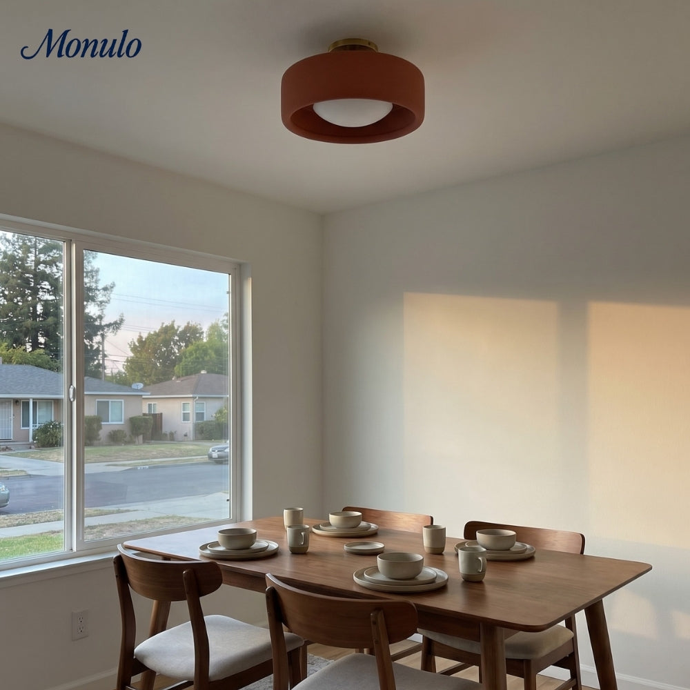 Porseleinen Plafondlamp met Strakke Montage – Moderne Lage Profiellamp Keramiek Opbouwverlichting