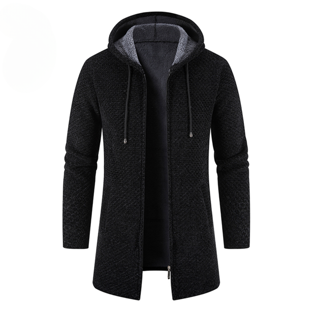 Gebreide Hoodie Heren Warme en Comfortabele Jas