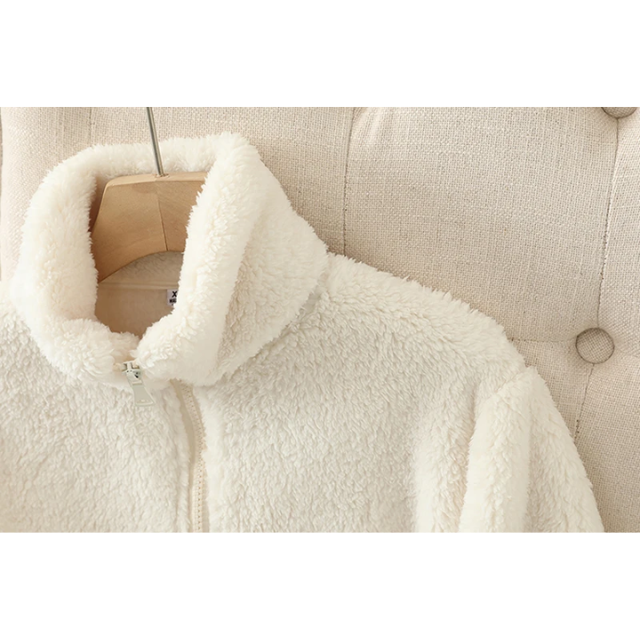 Sherpa Vest Zachte Hoge Kraag Ritssluiting Warm