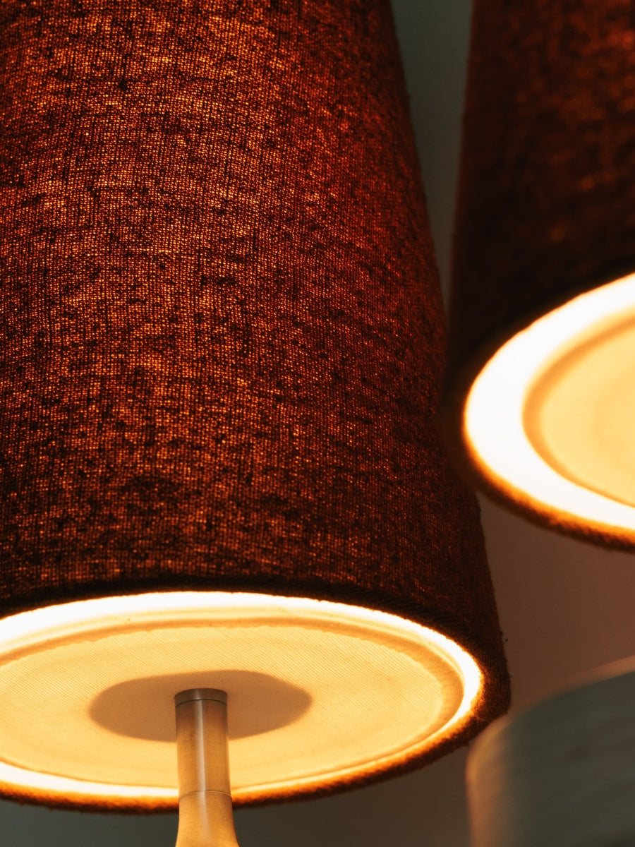 Retro Wandlamp met Stoffen Kap – Vintage Verlichting voor Slaapkamer