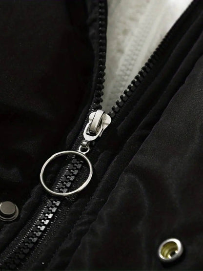 Dunne Warme Vrouwenjas met Rits Waterproof