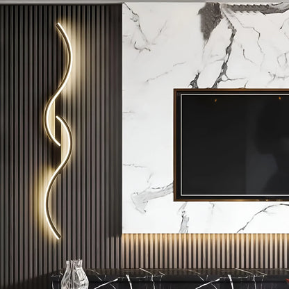 Moderne Gebogen Wandlamp voor Sfeervolle Binnenverlichting