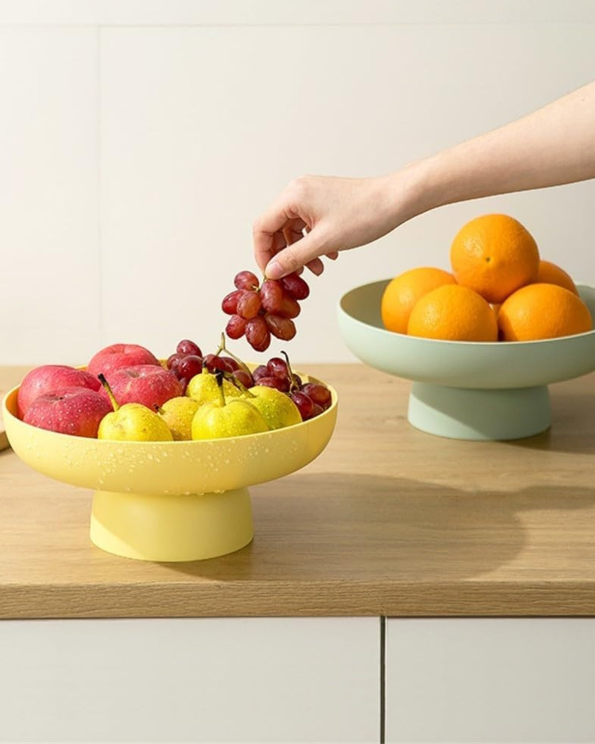 Vintage Serveerkom Retro Stijl Pastelkleuren Keramiek Grote Schaal Salade Ontbijt Scandinavisch Interieur Tafelaccessoire