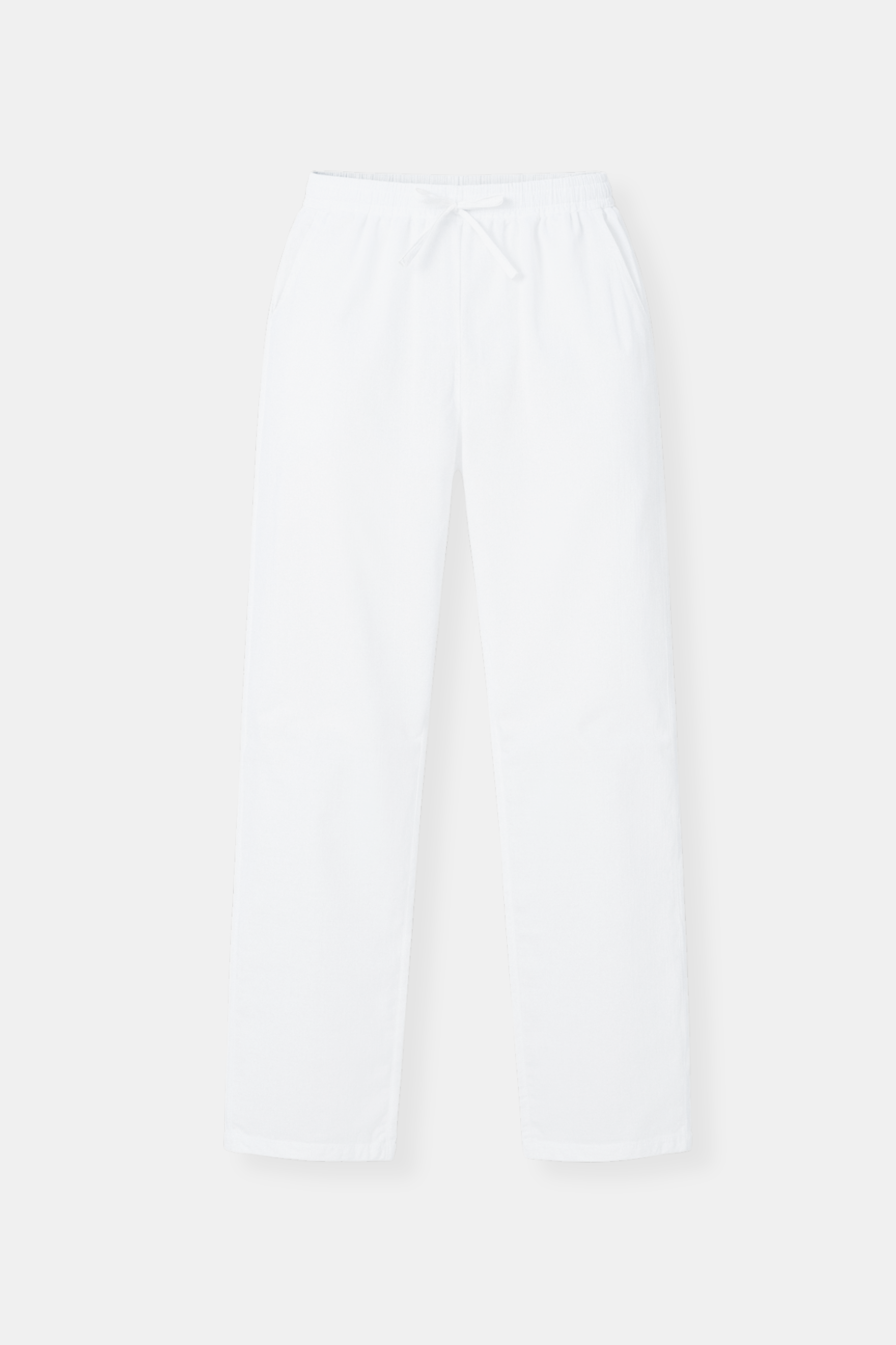 Witte Loungebroek voor Heren met Elastische Kordel - StudioMarella