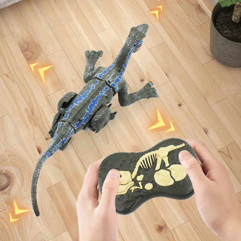 Bestuurbare Prehistorische Speeldino met Mistfunctie – Bewegende Robot Dino voor Kinderen – Oplaadbaar met Afstandsbediening – Dinosaurus Speelgoed met Geluid en Lichteffecten