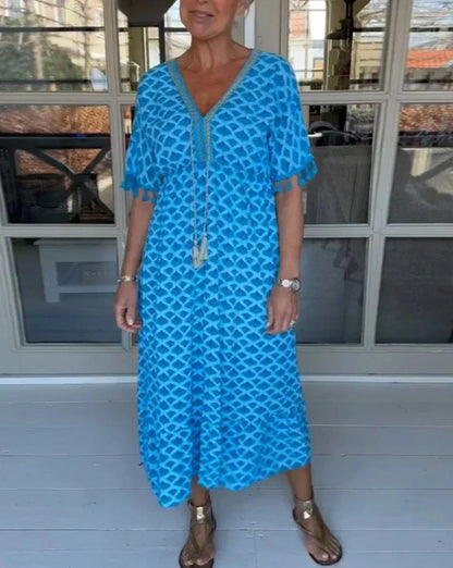Elegante Jurk met Kleurrijk Design
