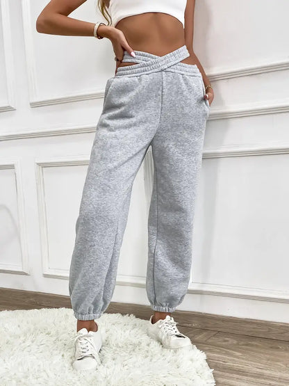 Dames Joggingbroek Zacht en Comfortabel Effen Gebreid - StudioMarella