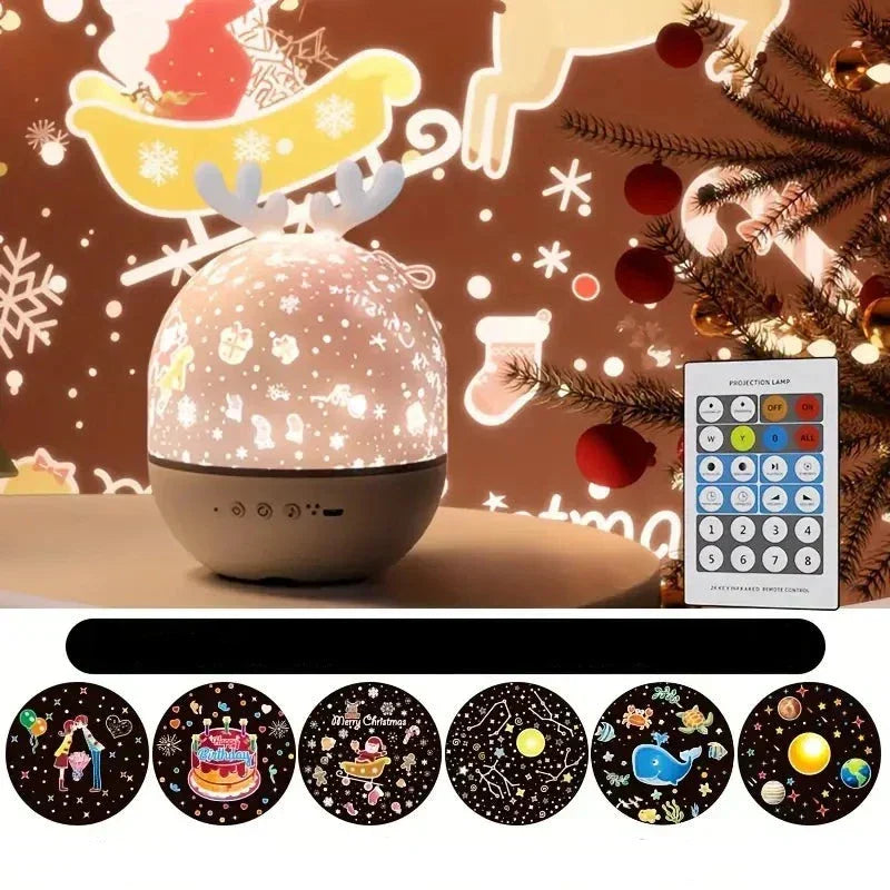 Sterrenprojektor met Muziek & Afstandsbediening Nachtlampje Kinderkamer USB Oplaadbaar Sfeerverlichting