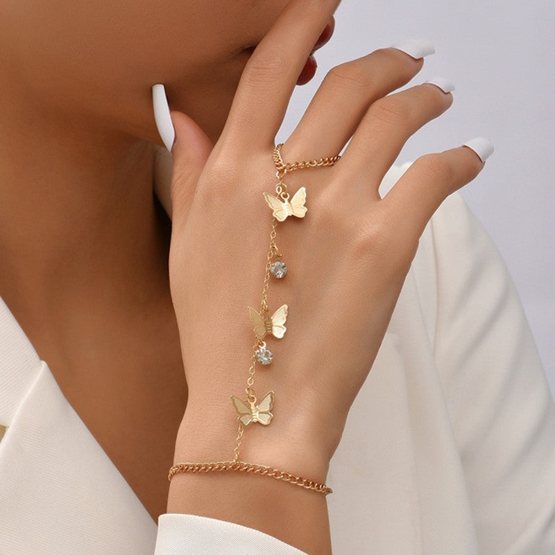 Dames Armband met Schakelketting en Zilveren Ring Sieraad - StudioMarella