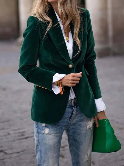 Dames Blazer Fluwelen Stijlvol en Trendy