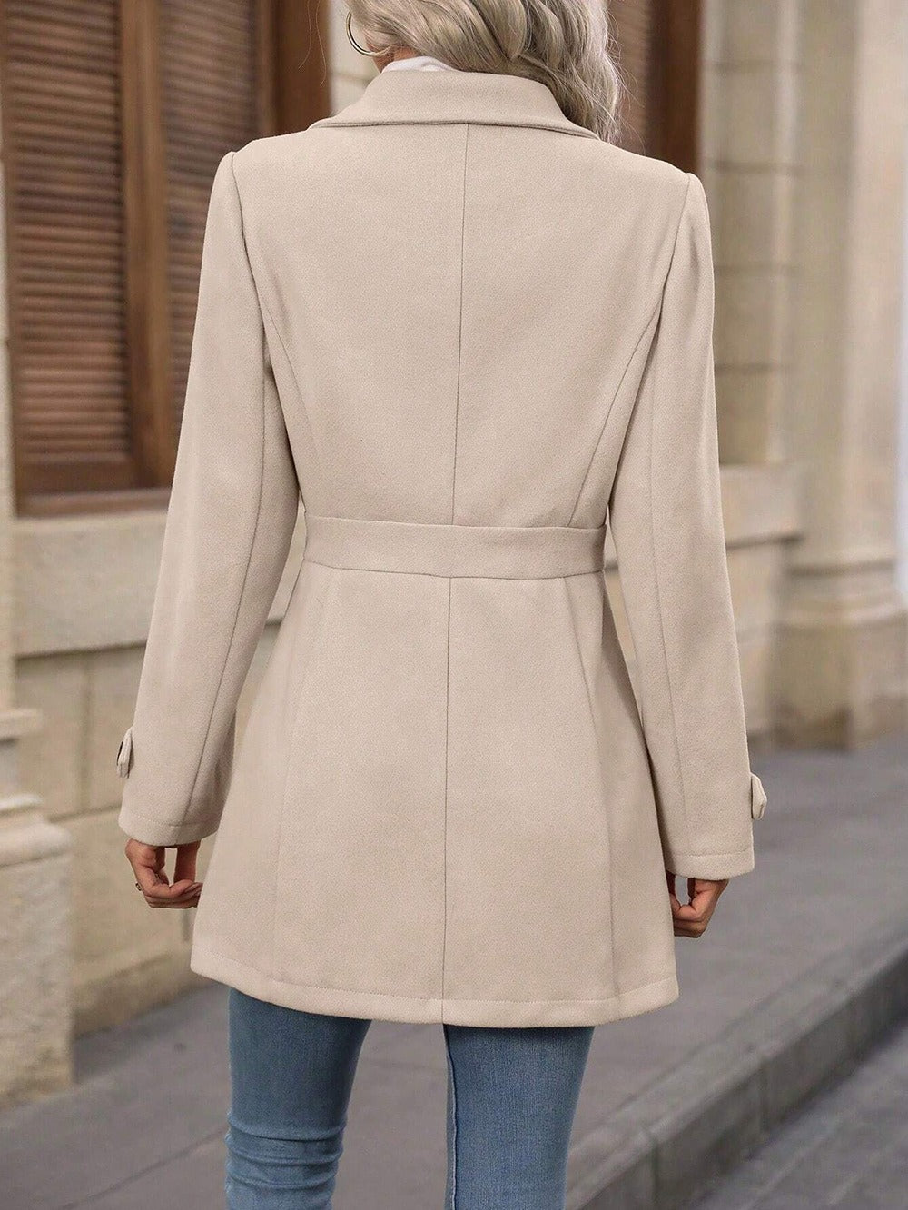 Dames Trenchcoat Zomerjas Licht Getailleerd Ceintuur