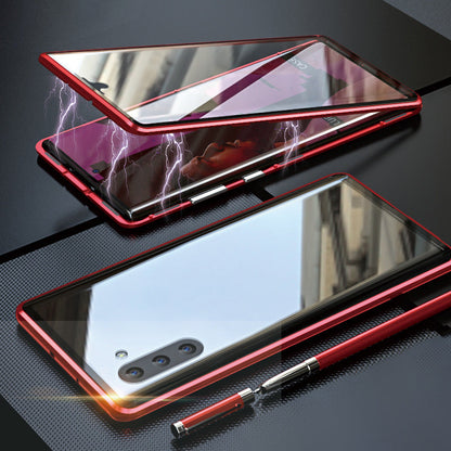 Magnetische Dubbelzijdige Telefoonhoes Gehard Glas voor Galaxy Modellen
