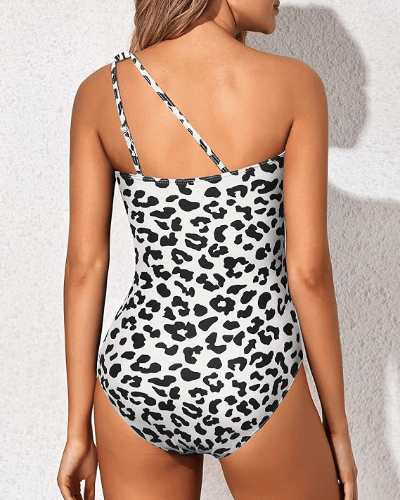 Dames Badpak Een Schouder Elegant Model