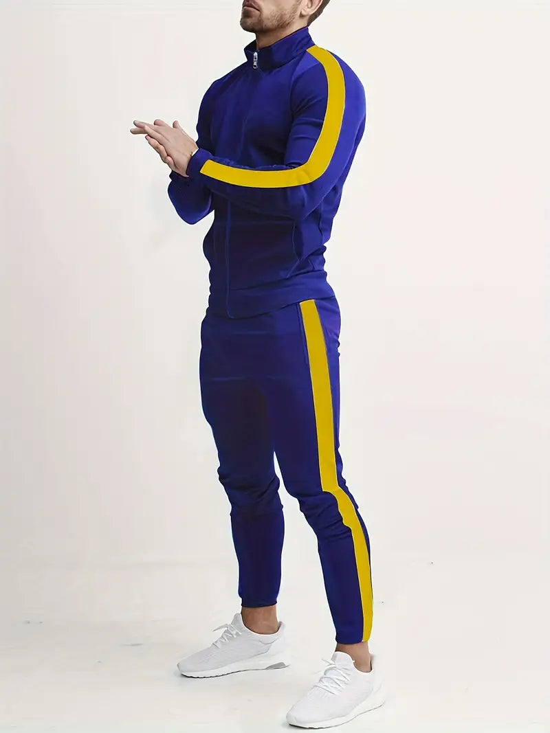 Heren Sportoutfit 2-Delig Trainingspak Comfortabel
