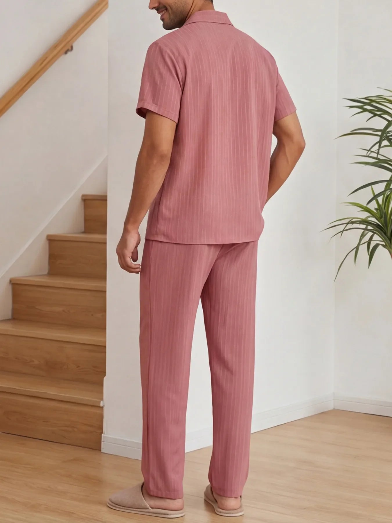 Heren Co-ord Set Zwart Japanse Stijl Luxe Look