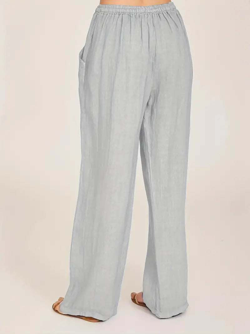 Dames Linnen Broek Zomer Losse Vrije Pasvorm