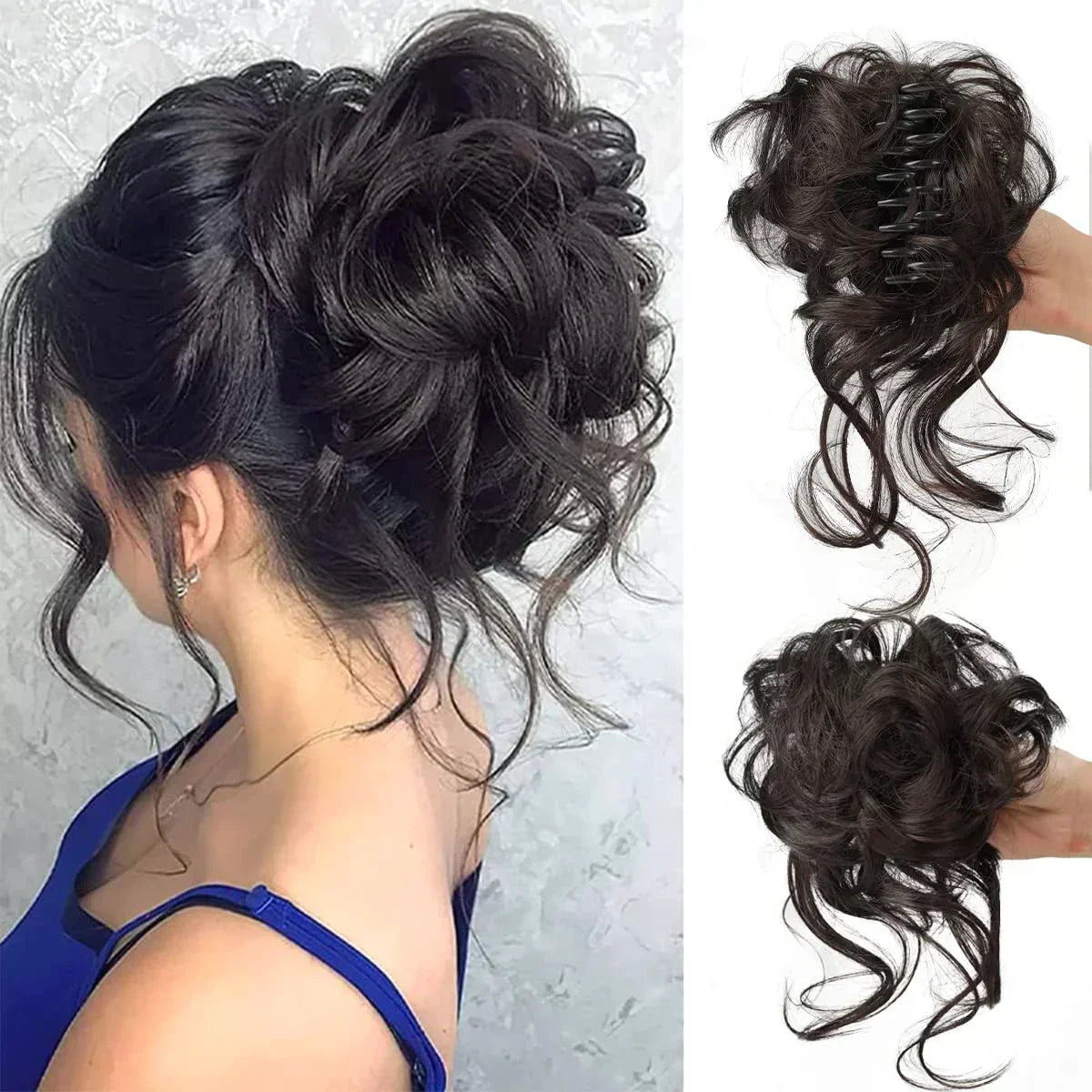 Clip-In Hair Bun met Krullen – Vollere Knot in Seconden zonder Styling