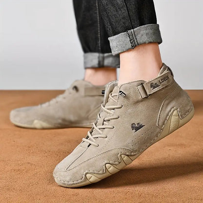 Waterdichte Heren Laarsschoenen met Hoge Schacht en Elastische Sluiting Kunstleer Robuust Straatmode