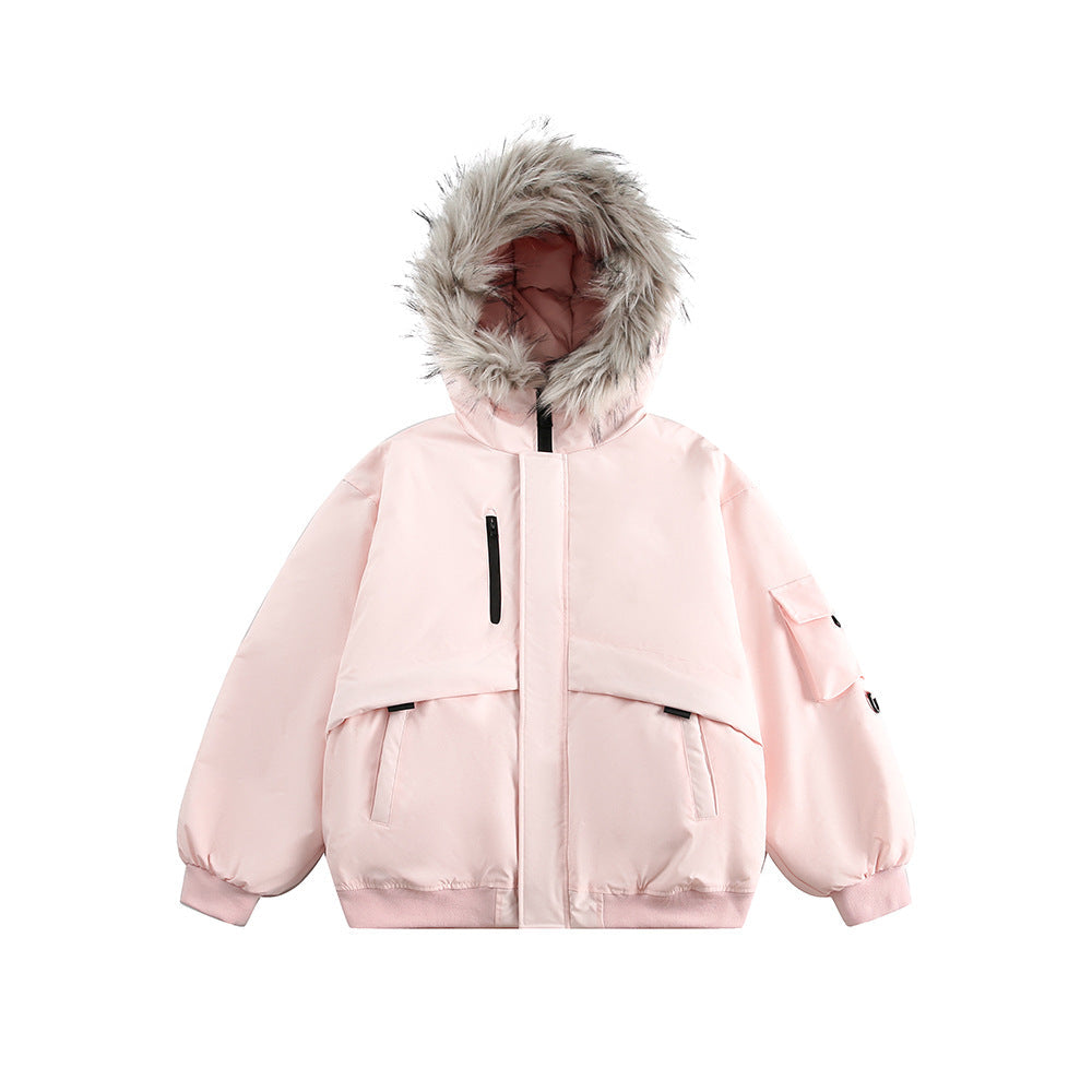 Dames Winterjas met Imitatiebontkraag Warm en Stijlvol