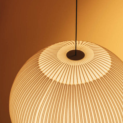 Japandi Hanglamp 3D Lycra 45 cm Beige Eettafel Woonkamer Dimbare LED Hanglamp Scandinavische Verlichting Interieur