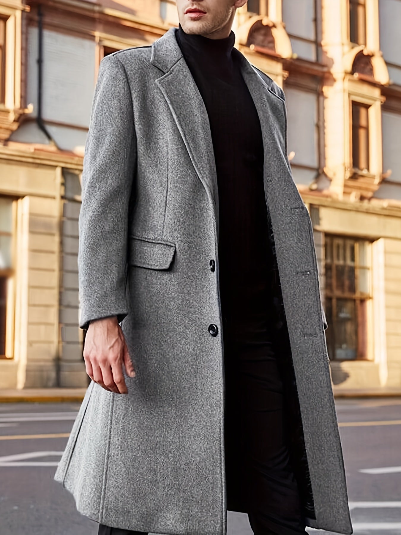 Heren Trenchcoat Elegant Zakelijk Waterdicht